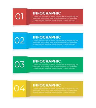 4 Step Simple and Creative Infographics Template For Business Presentation. vector