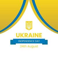 Ukraine banner for national day with abstract modern design. 24th Of August Independence Day. vector
