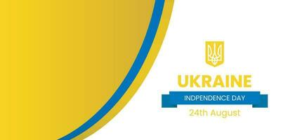 Ukraine banner for national day with abstract modern design. 24th Of August Independence Day. vector