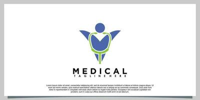 clinical logo design with creative concept vector