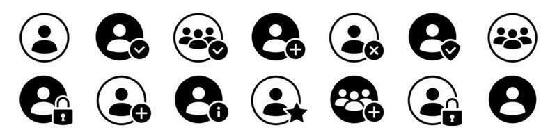 User icon set. Person profile avatar set. Vector illustration.