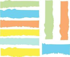 free vector set of paper Torn paper icon collection