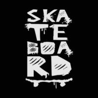 patineta vector ilustración y tipografía, Perfecto para camisetas, sudaderas con capucha, huellas dactilares etc.