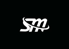 sm letra logo, pequeño, sra, sm diseño, sm compañía, sm marca negocio, vector