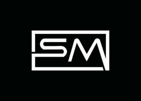 sm letra logo, pequeño, sra, sm diseño, sm compañía, sm marca negocio, vector