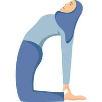 camel yoga pose asana vector