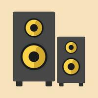 Speaker set dekstop flat illustration vector