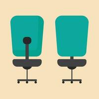 Office chair flat vector illustration