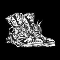 Veteran shoes illustration vector