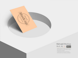 Business visit card on table psd