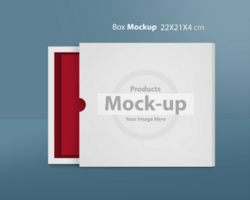 Presentation opened pull out box psd