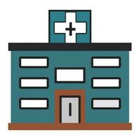 hospital edificio icono vector logo. hospital icono