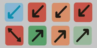 Flat design arrow collection. Variety of arrows icons vector