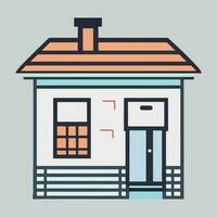 House flat icon. flat style vector illustration. House emoji vector flat design