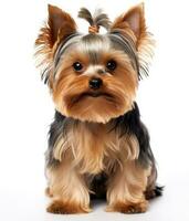 Yorkshire terrier dog isolated photo