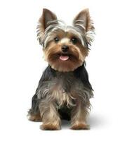 Yorkshire terrier dog isolated photo