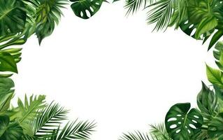 Tropical leaves background photo