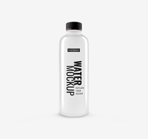 water fles mockup minimaal realistisch psd