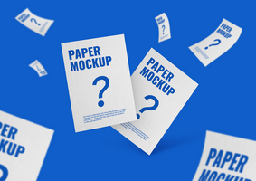 flyer paper sheet mockup psd