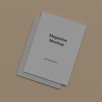 A4 magazine mockup template psd