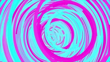 Turquoise pink colored rings actively motion animation. Color rounds energetic action creative background. Circular colorful installation attractive backdrop. video