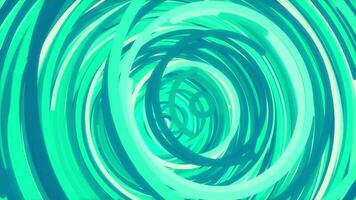 turchese verde blu multicolore cerchi sovrapposizione degno di nota design. colorato anelli attivamente movimento animazione. colore turni energico azione creativo sfondo. video