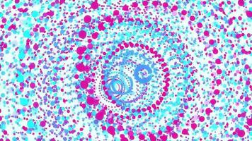 Turquoise blue pink nice circles overlap impressive design. Sweet colored rings motion animation. Lovely color rounds energetic action creative background. Cute circular colorful attractive backdrop. video