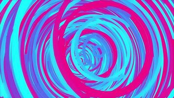 Turquoise blue pink multi-colored circles overlap impressive design. Colored rings actively motion animation. Color rounds energetic action creative background. video