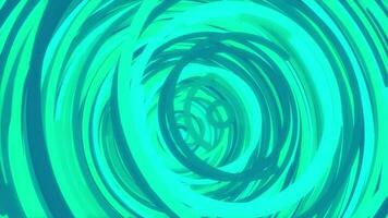 Deep sea green colored rings actively motion animation. Color rounds energetic action creative background. Circular colorful installation attractive backdrop. video