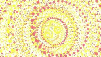 Yellow pink nice circles overlap impressive design. Sweet colored rings motion animation. Lovely color rounds energetic action creative background. Cute circular colorful attractive backdrop. video