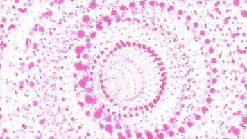 White pink lovely color rounds energetic action creative background. Cute circular colorful attractive backdrop. Nice circles overlap impressive design. Sweet colored rings motion animation. video