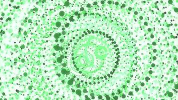 verde bonito círculos superposición impresionante diseño. dulce de colores anillos movimiento animación. encantador color rondas energético acción creativo antecedentes. linda circular vistoso atractivo fondo. video