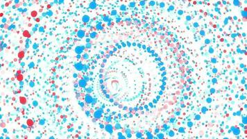 White blue red lovely color rounds energetic action creative background. Cute circular colorful attractive backdrop. Nice circles overlap impressive design. Sweet colored rings motion animation. video