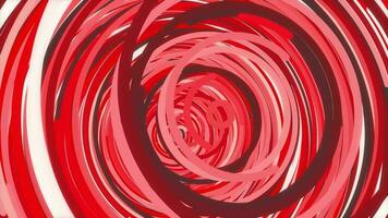 Red Circular colorful installation attractive backdrop. Multi-colored circles overlap impressive design. Colored rings actively motion animation. Color rounds energetic action creative background. video