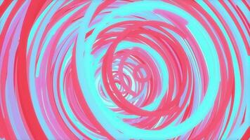 Blue pink colored rings actively motion animation. Color rounds energetic action creative background. Circular colorful installation attractive backdrop. video