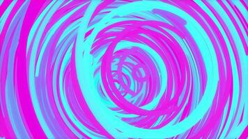 Pink blue color rounds energetic action creative background. Circular colorful installation attractive backdrop. Multi-colored circles overlap impressive design. video