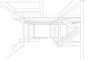 3d ilustración de edificio estructura vector