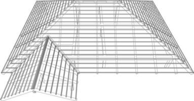 3d ilustración de edificio estructura vector