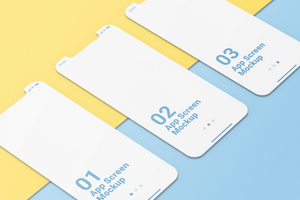 smartphone kader minder blanco scherm. smartphone van verschillend hoeken. mockup algemeen apparaat. ui ux smartphones set. sjabloon voor infographics of presentatie 3d realistisch renderen telefoons geïsoleerd. psd