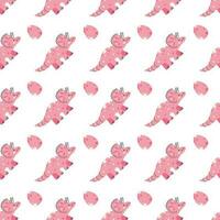 Vector seamless pattern with dinosaur and egg
