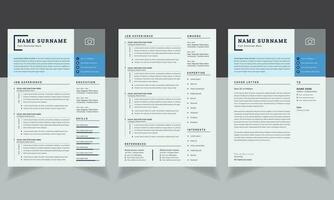 moderno currículum modelo y CV diseño vector