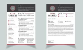 Resume Rad Color Cv Design Template vector