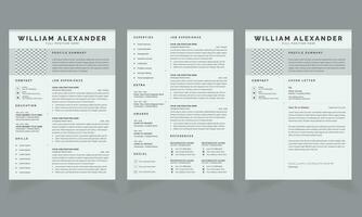 Grey Resume Layouts with Leaves with Vector Design