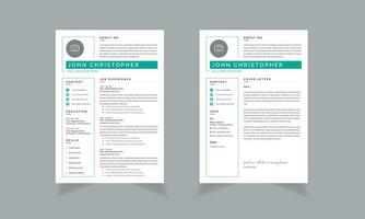 Minimal Resume Creativity Design Layout Set Cv Design vector