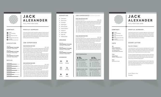 Modern Resume Layout with Template Style Design CV Layout