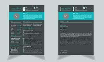 Black Resume Design Template vector