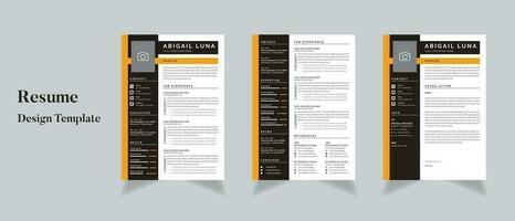 Resume Layout Set With Cv Template Design vector