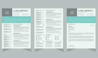 Resume for Designers Cv Layout and Cover Letter Template vector