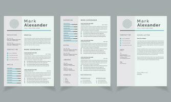 White Modern Resume Design Template CV vector