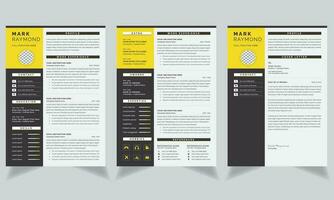 Vector Minimalist Creative Resume and Cover Letter Template Style Design